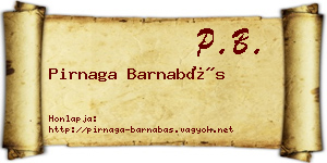 Pirnaga Barnabás névjegykártya