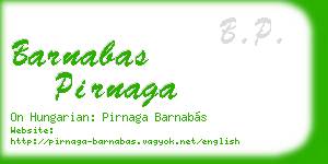 barnabas pirnaga business card